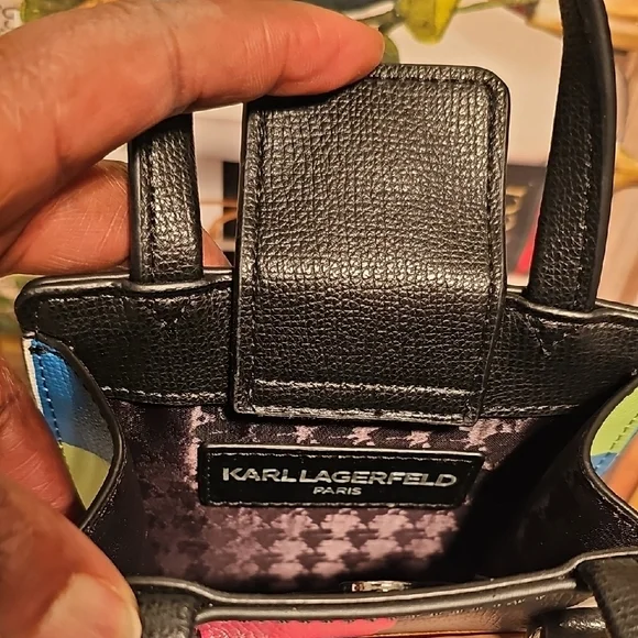 Karl Lagerfeld Multicolor Saffiano Leather Messenger/ Crossbody Bag (Nwt) - Picture 9 of 16